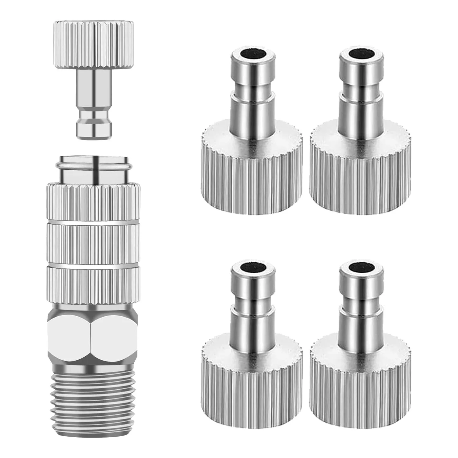Быстроразъемный соединитель JOYSTAR Airbrush, комплект адаптеров с 5 шт. гнездовыми разъемами 1/8 дюйма и 1 штекерным адаптером