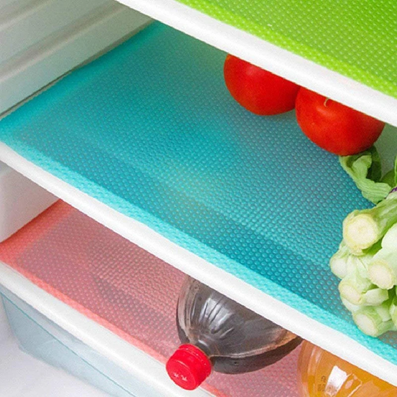 Refrigerator Pad Antifouling Refrigerator Liners Washable Mildew Refrigerator Mats Can Be Cut Fridge Mats