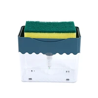 detergent manual press box liquid dish soap dispenser dishwashing brushing pot cleaning box with dish washing sponge