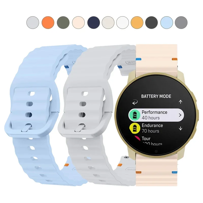 Sports Silicone Strap for SUUNTO 9 PEAK Watch Band 3 / 5 Replace Wristbelt Watchband Bracelet Accessories
