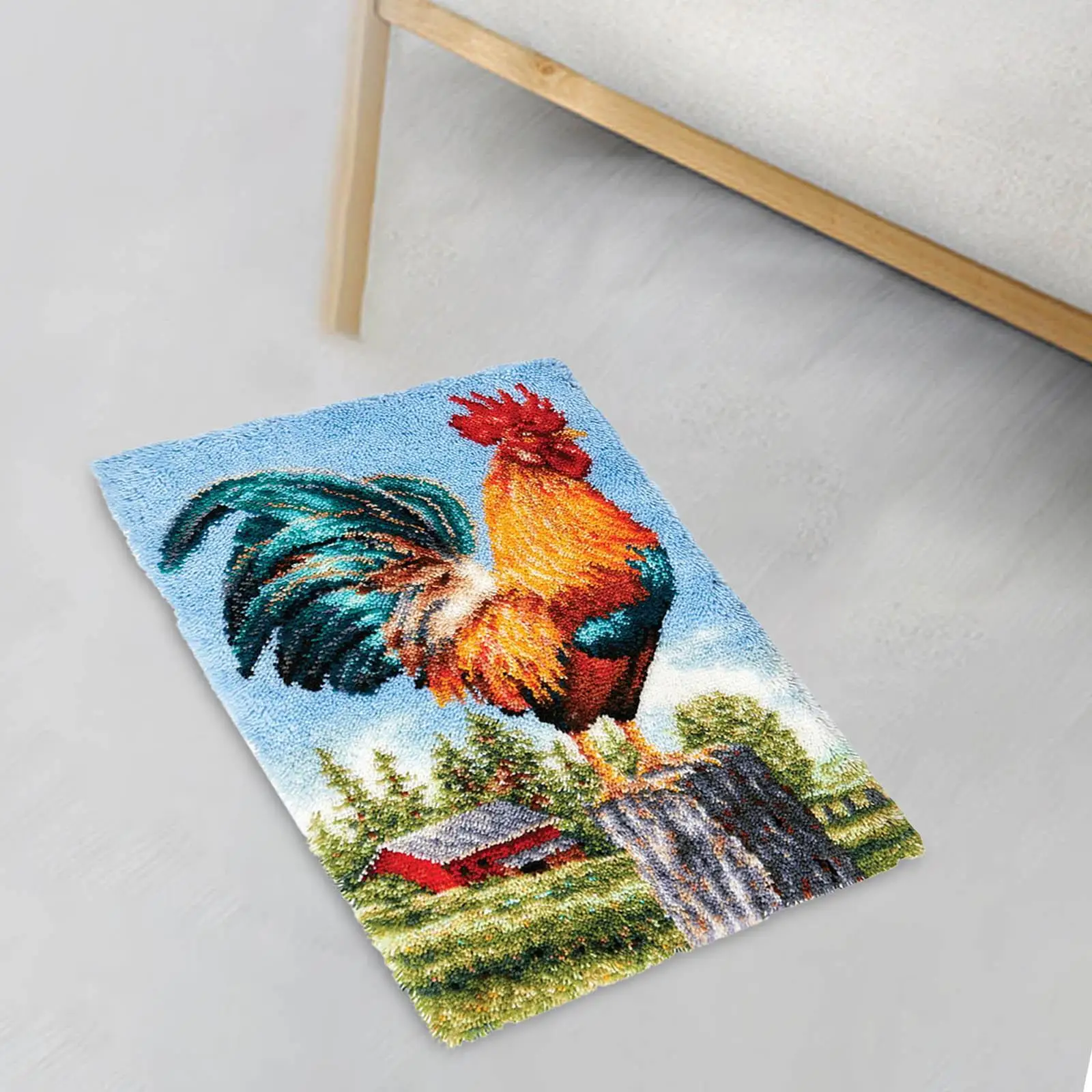 

Набор крючков с защелкой, набор ковров с необработанной вышивкой в виде животных