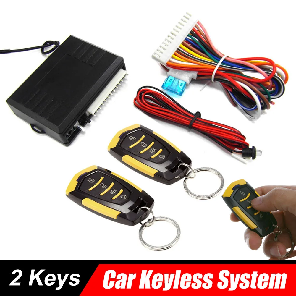

Car Central Door Lock Auto Keyless Entry System Button Start Stop Keychain Central Kit Universal Car 12V Accessories