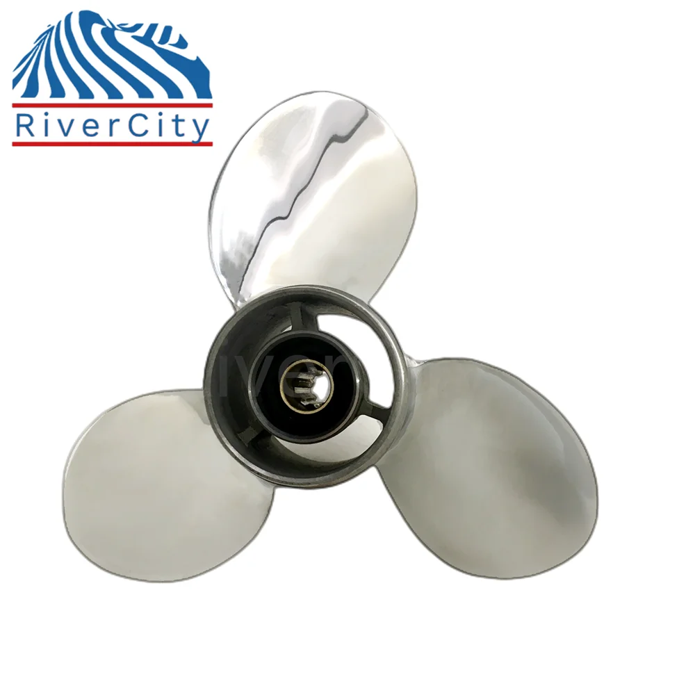 Подвесной гребной винт для Honda 8HP 9 9HP 15HP 20HP 1/4x9 из нержавеющей стали лодки 3 лопасти