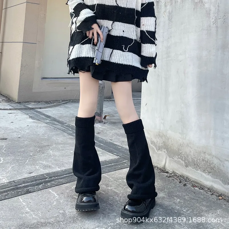 Lolita Socks Cute Flared Knitted Long Warmers Foot Cover White Arm Warmer Leg  Kawai Jk Autumn Calf Gaiters Sweet Legwarmers