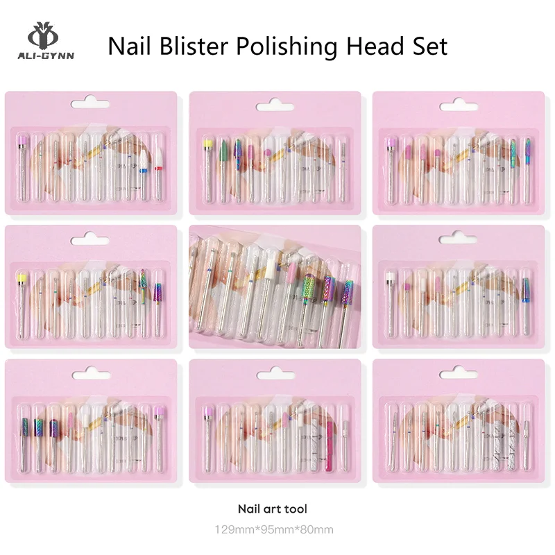 Головка для полировки ногтей набор блистеров электрическая шлифовальная