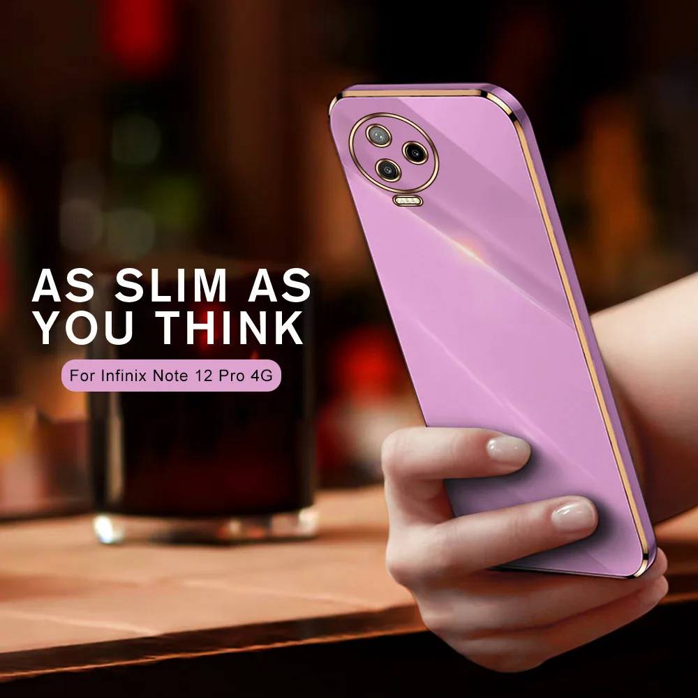 Чехол для Infinix Note 12 Pro 4G силиконовый чехол с прямым покрытием и рамкой Note12 Защитный