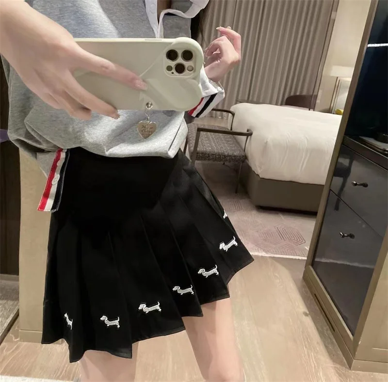 

2022 Summer Women Skirt A LIne Dog Short Dress Casual Party Wear High Street Korean Design