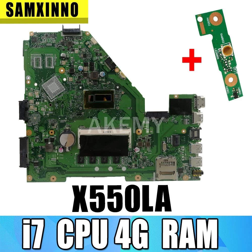 

X550LA Motherboard i7-4G-REV:2.0 For Asus A550L A550LN R510L R510LN X550L laptop Motherboard X550LA Mainboard X550LA Motherboard