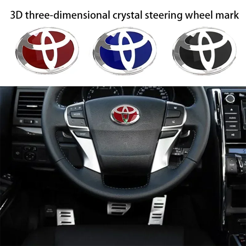 1 шт. подходит для Toyota 3D трехмерный логотип на руль Corolla C-amry RAV4 C-rown подушка