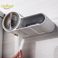 1pc punch free toilet roll paper dispenser holder wall mounted waterproof bathroom tissue garbage bags storage boxes