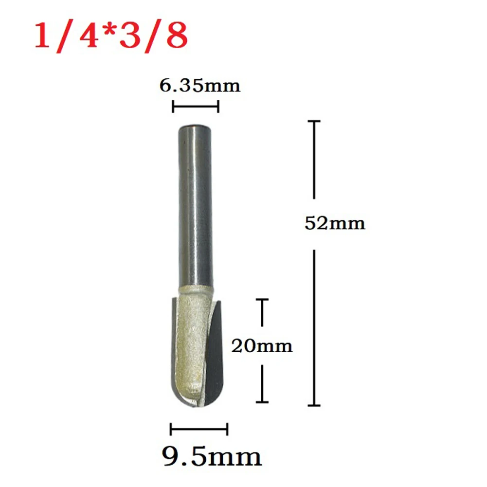 

1PC Wood Router Bit with Solid Hardened Steel Body and Double Arc Round Bottom for Accurate Cutting in Woodworking