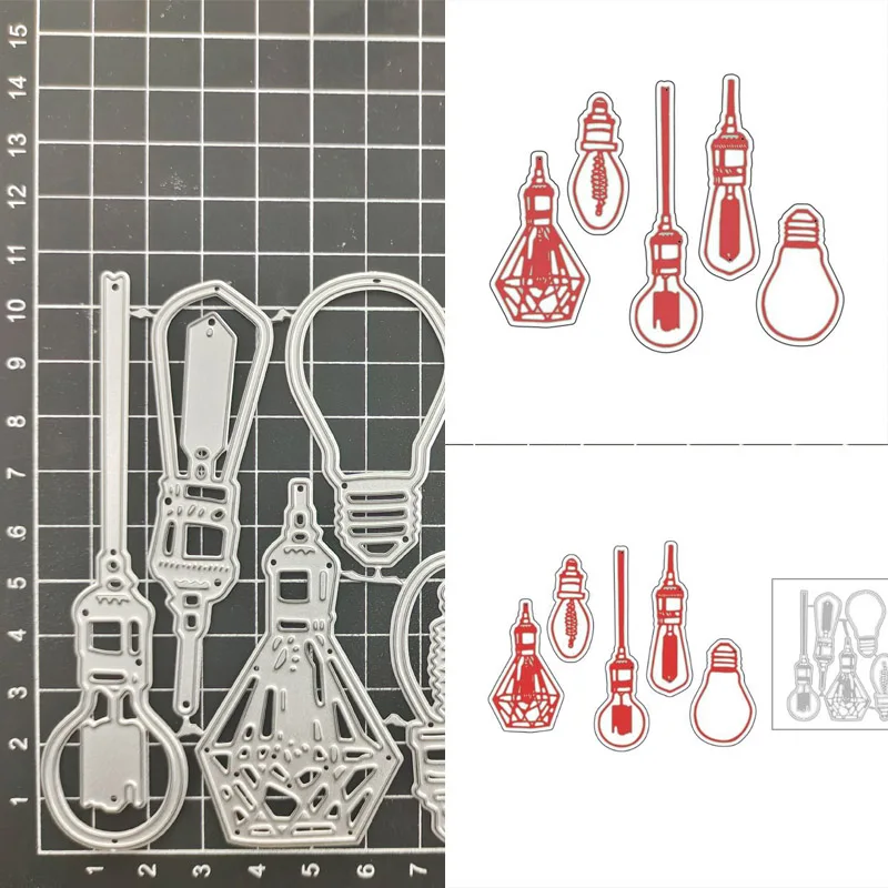 

Металлические Вырубные штампы-трафареты в виде лампы для рукоделия, бумажная карта, тиснение, Декор, рукоделие, форма для ножа