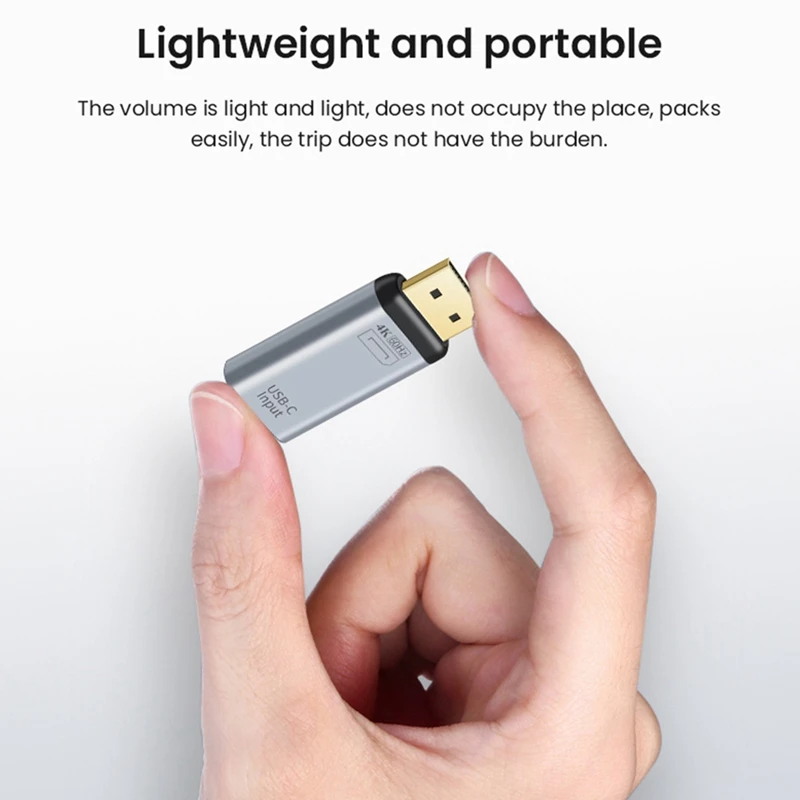 Адаптер USB C Type-C мама на совместимый адаптер DP Minidp папа HD Video 4K при 60 Гц