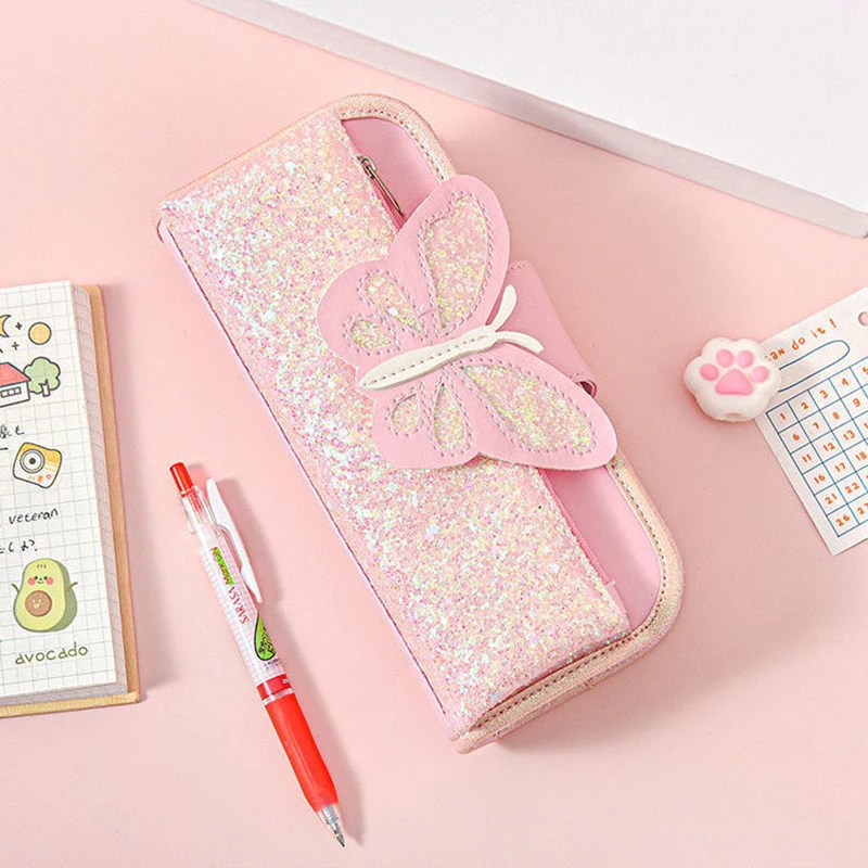 

Splittable Butterfly cute pencil case Girl pencil bag kawaii pen case gifts for children Student pen bag School supplies storage