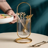 household stainless steel fork fruit fork storage dining table kitchen home decoration decor small spoon chopsticks storage box