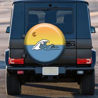 moon ocean wave ocean custom spare tire coversimple ocean art car coverno camera holder tire coverfor jeep trailer rv