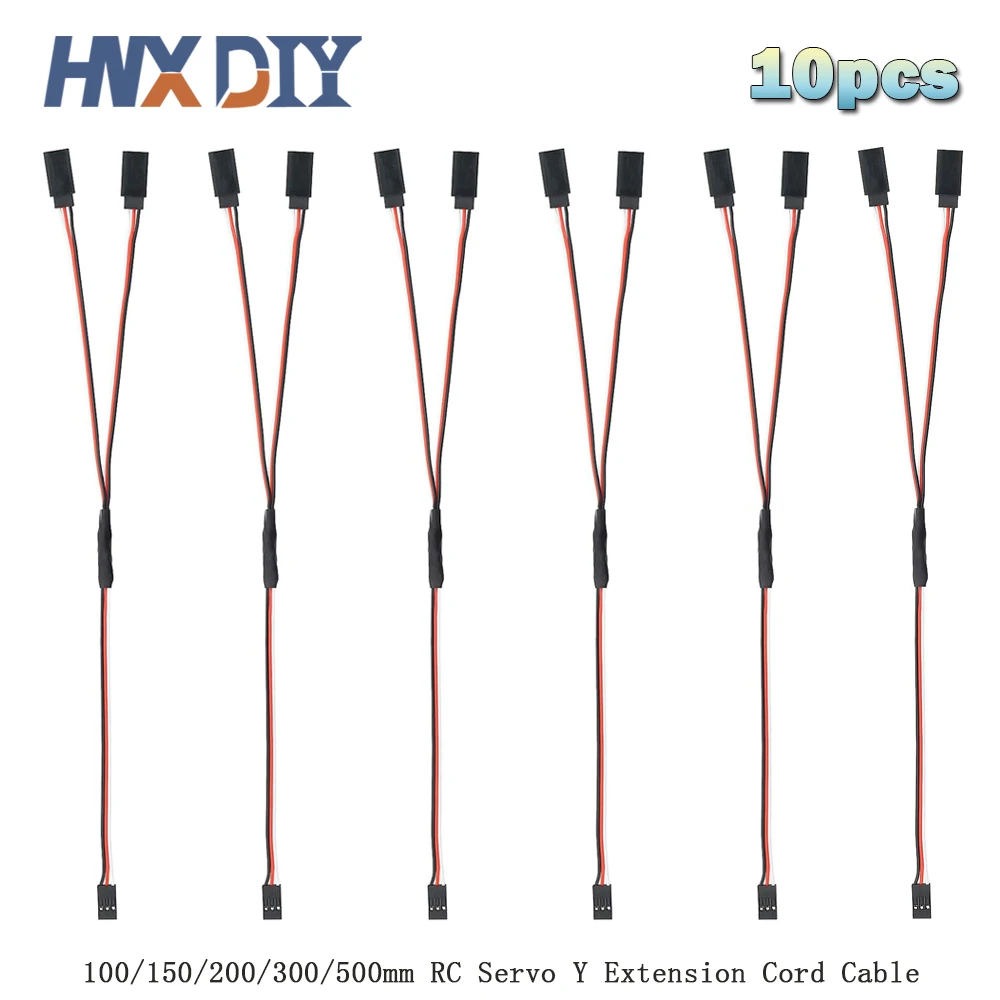 10 шт. 100/150/200/300/500 мм RC сервопривод Y удлинитель Кабель провод для RC Servo JR Futaba RC Самолет Вертолет Автомобиль DIY