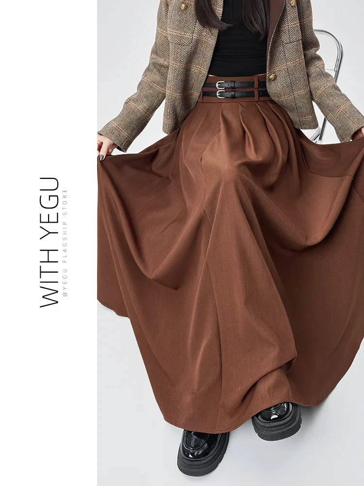 Женская плиссированная юбка трапециевидной формы