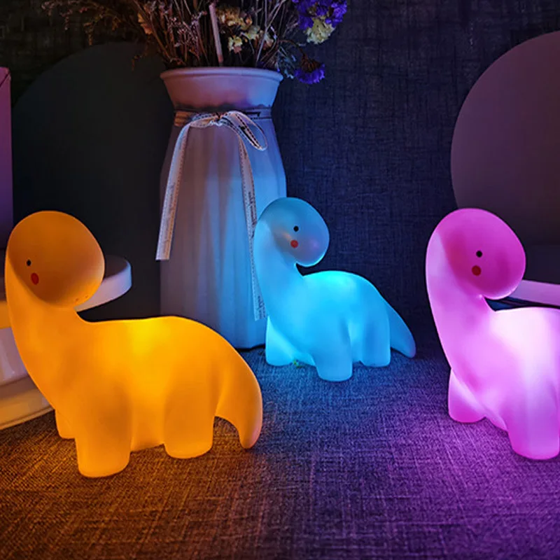 Christmas Toys Gifts Creative Carton Bear Dinosaur Unicorn Lamp Baby Child Bedroom Sleeping Night Lamp for Birthday New Year