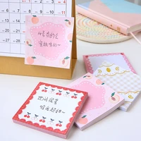 80 sheets cute fruit memo pad cartoonthicken tearable memo sticky note office accessories kawaii stationery