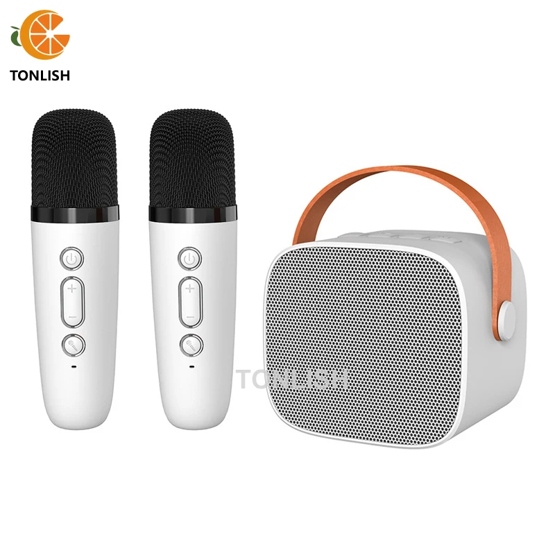 

TONLISH мини-аудио KTV Bluetooth-динамик, HD Hi-Fi стерео-динамик, портативный квадратный танцевальный сабвуфер с беспроводным микрофоном