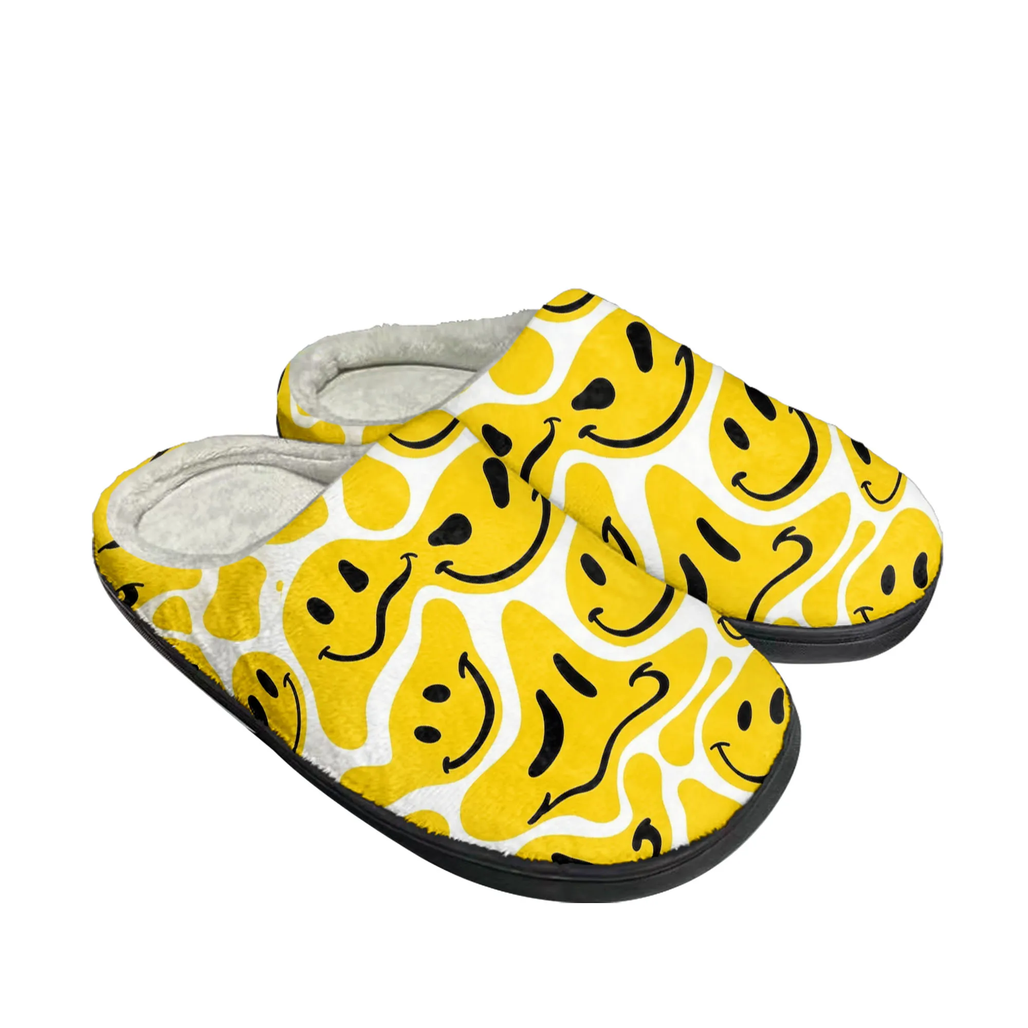 

melt Smiley Smile Home Cotton Slippers Mens Womens Plush Bedroom Casual Keep Warm Shoes High Quality Indoor Customized Shoe