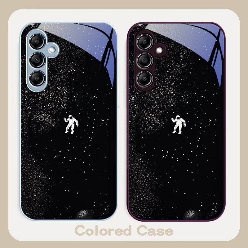 People in the universe for Samsung Galaxy A01 02 03 Core A04 A14 4G A13 54 34 31 20 25 23 22 5G S21 Ultra S20 glass phone case