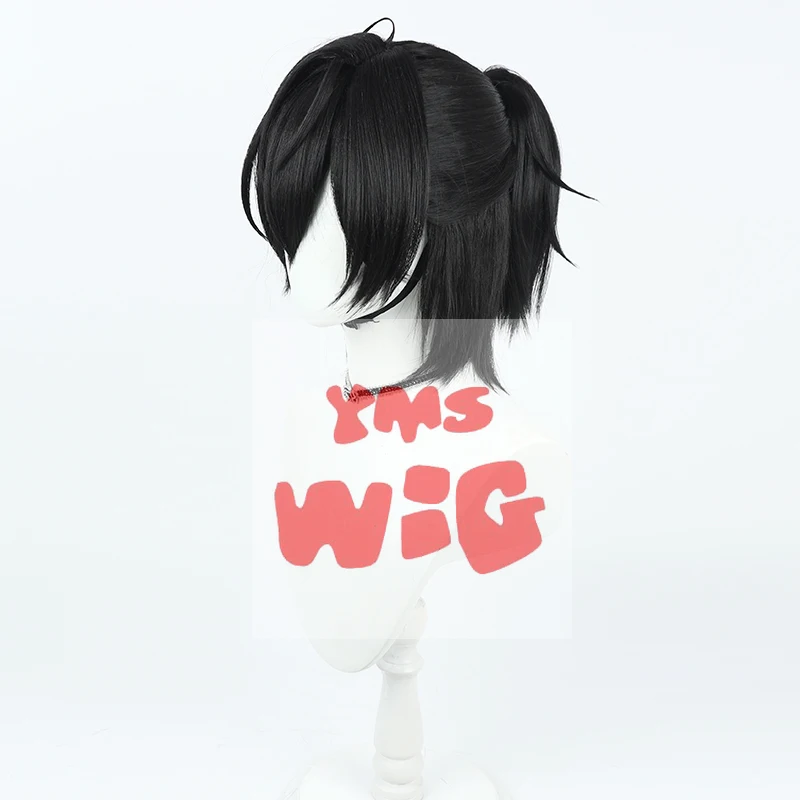 Парик для косплея на все времена Ayn черная короткая косичка термостойкие