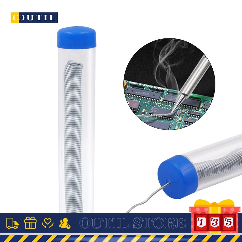 

Оловянный припой 10 г, 0,8 мм, портативный припой Sn40/Pb60, контейнер для ручек, припой, провод для ремонта печатной платы, электронные сервисные инструменты для сварки