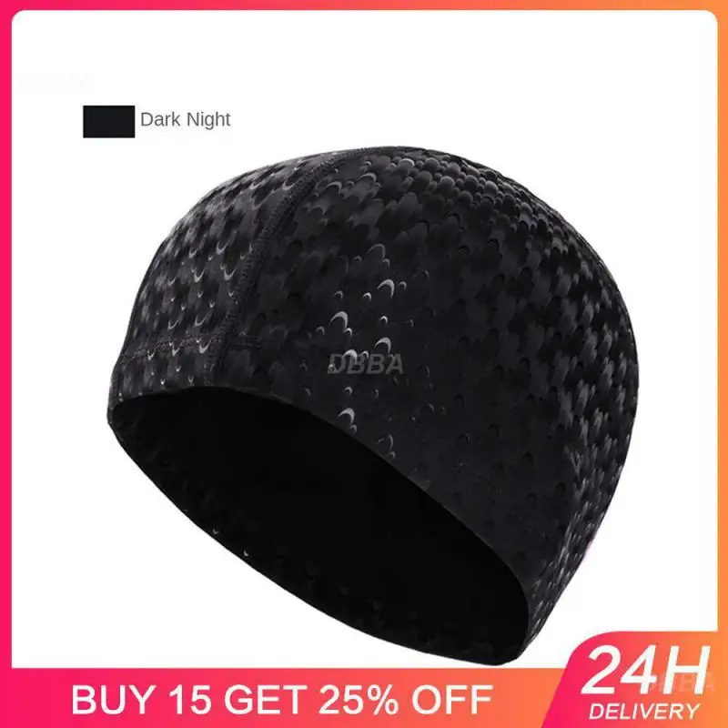 

Шапки для водных видов спорта, свободный размер, зеркальные для плавания, Мужская Удобная плавательная шапка, ПВХ водонепроницаемые прочные шапки для дайвинга унисекс