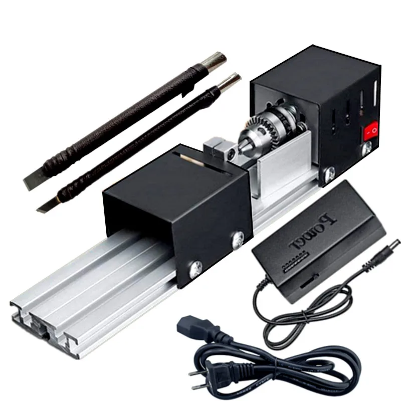 Мини токарный станок для бусин Миниатюрная Будда Жемчужина DIY Деревообработка Сверлильный Роторный Инструмент 12В/24В вкл.