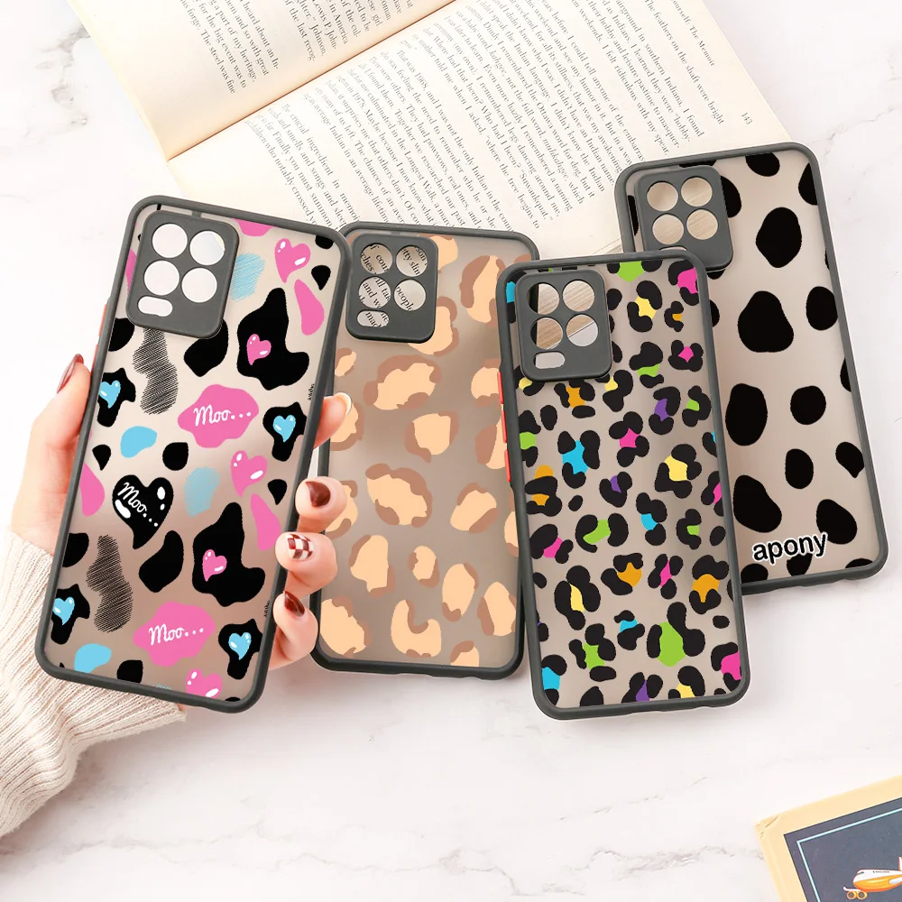 

Case for Realme C21 Case Realme 8 Pro 8i C21Y C25 C20 C15 V13 GT NEO2 PC Funda OPPO A54 A74 A15 A9 A5 2020 Luxury Leopard Cover