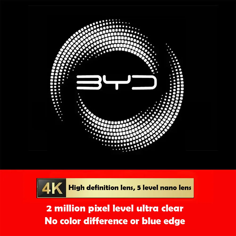 Фото Для BYD Sealion 7/6/5 Song PLUS Seal U EV/DM-I: Проекционная подсветка дверей автомобиля 4K Ultra HD без синего ореола, аксессуары для интерьера №4