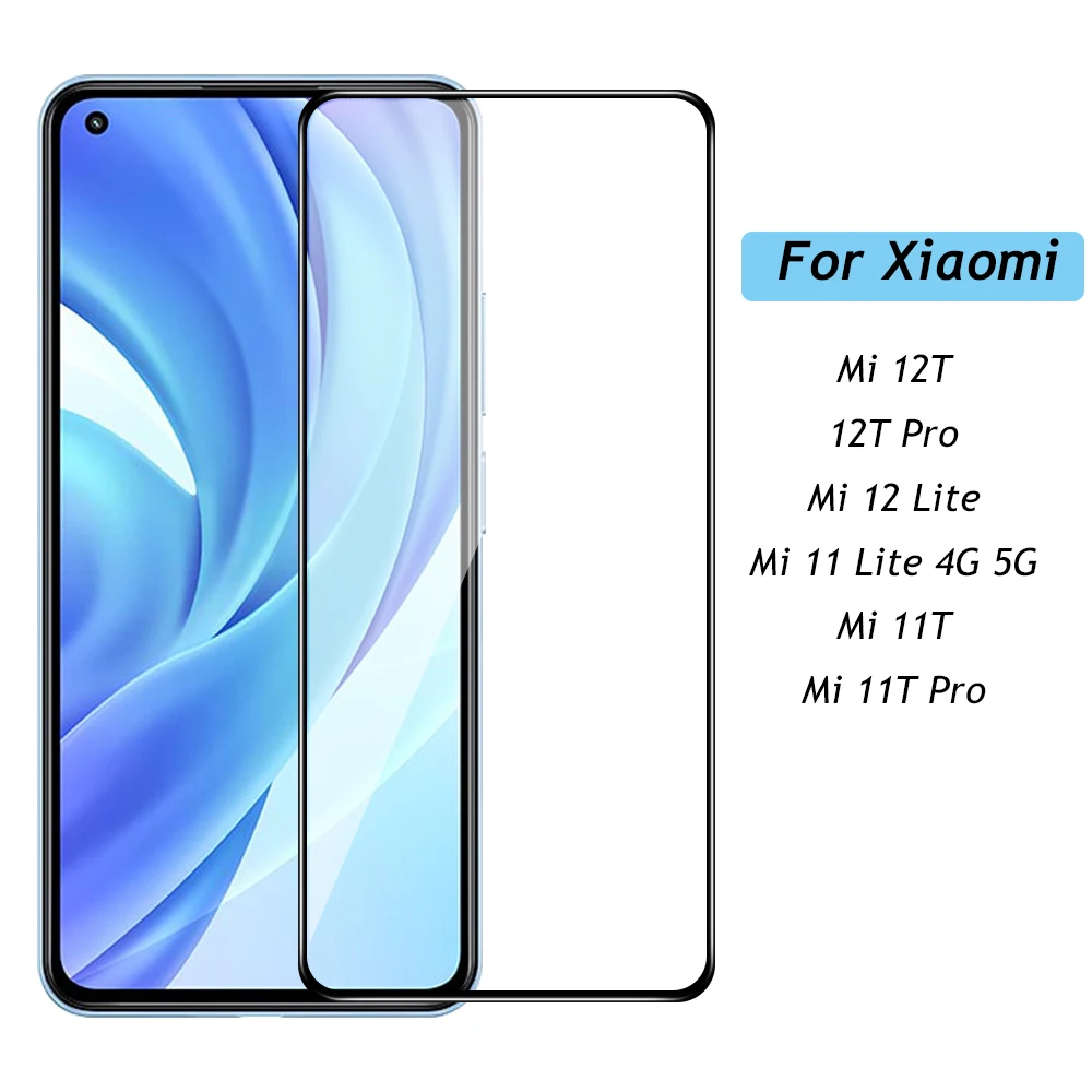 

9H Full Tempered Glass For Xiaomi Mi 12T Pro 11T Pro 12 11 Lite 4G 5G 10T Pro 10 Lite 5G Screen Protector Protective Glass