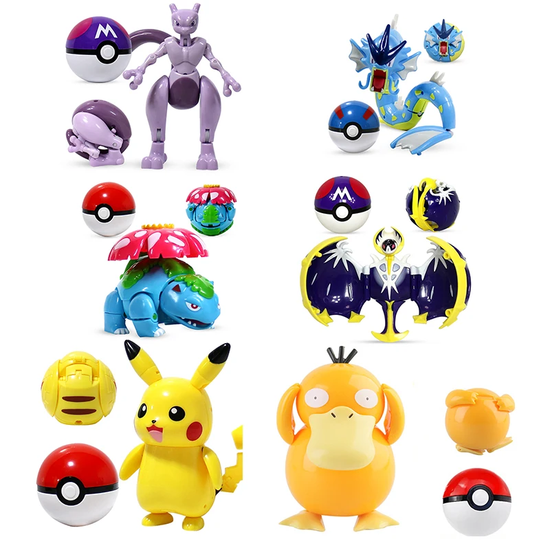 

Игрушка-Покемон, в виде черепахи, Пикачу, карманный, эластичный, для деформирования