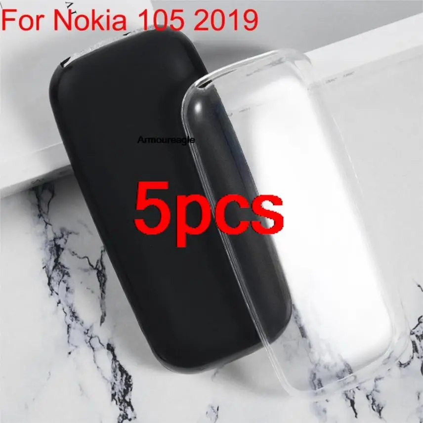 5 шт. для nokia 105 (2019) 1 77 дюйма ta-1203 ta-1174 ta-1010 ta-1034 силиконовая защита телефона защитная