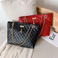 pu leather fashion women shoulder bags casual large capacity chain top handle bags female solid color crossbody bags handbags