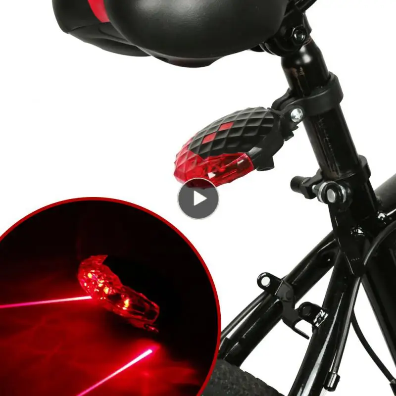 

5 LED Bicycle Light 2 Laser Bike Taillight Safety Warning Flashlight Night Mountain Cycling Rear Tail Light Bike Accessories