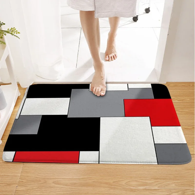 

Modern Kitchen Mat Rectangle Bedroom Entrance Doormat 3D Pattern Home Floor Decoration Living Room Carpet Bathroom Non-Slip Rug