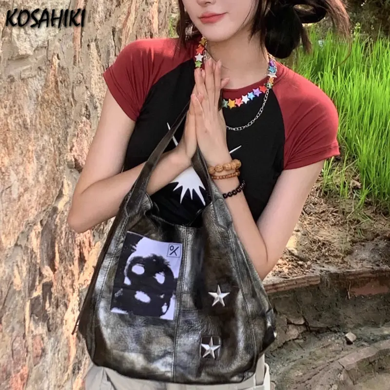 Винтажная повседневная женская сумка Y2k в стиле Харадзюку сумочки через плечо