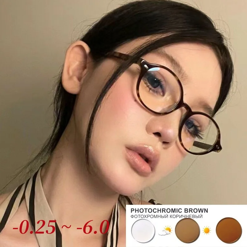 Ретро-арт простая овальная маленькая оправа для очков ногтей с защитой от синего