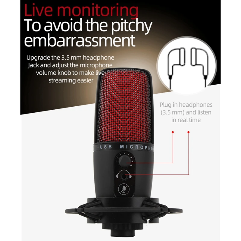 Микрофон конденсаторный 192 к 24 бит USB | Электроника