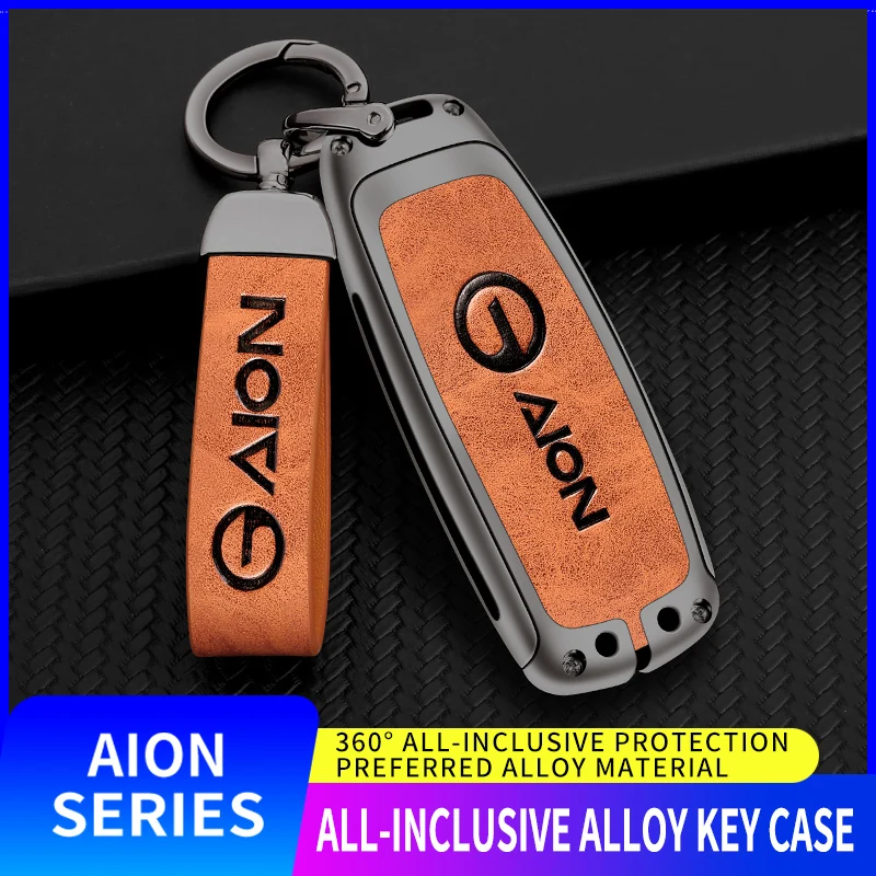 

Car Aluminium Alloy Remote Key Case Cover Shell Fob Key Case For GAC Aion S V Y LX Trumpchi GE3 GA3S Keychain Auto Accessories