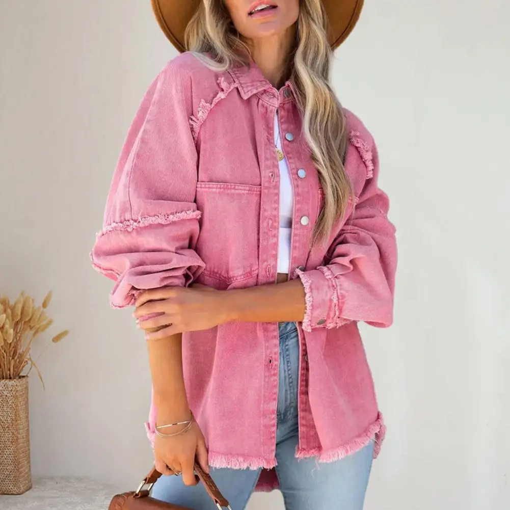 

Куртка женская с отложным воротником, повседневная однотонная уличная одежда в стиле ретро, с длинным рукавом, в стиле Харадзюку, на пуговицах, Свободное пальто, весна-осень