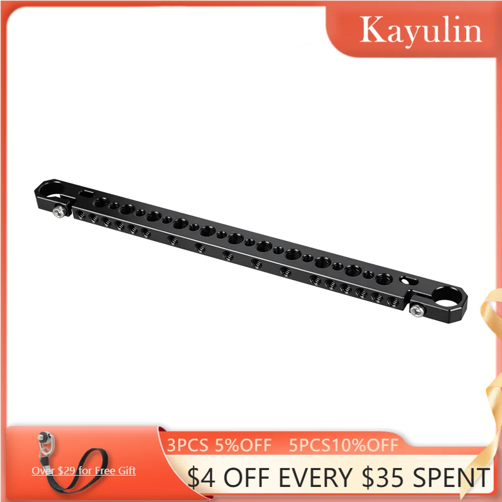 

KAYULIN 270mm Long Cheese Bar With 15mm Rod Adapter For Camera & Monitor Cage Rig Aluminum K0151