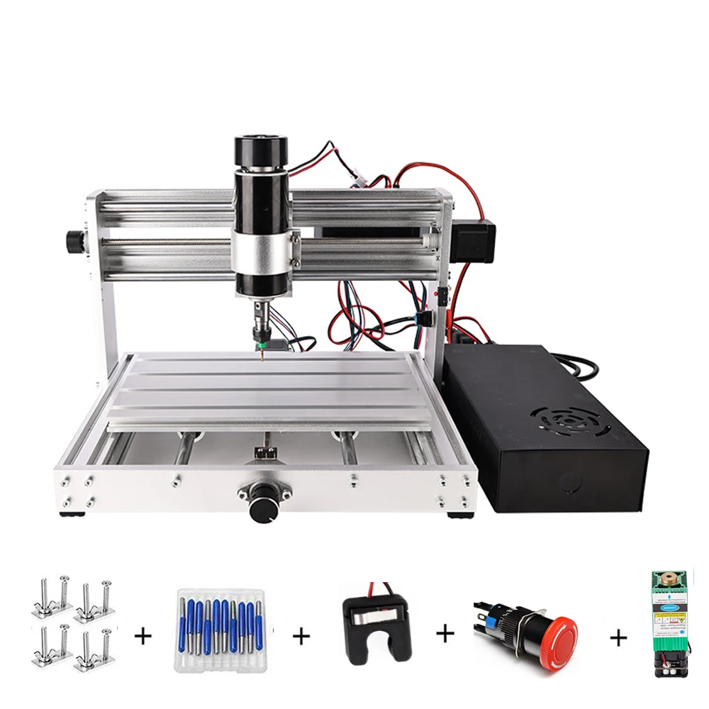 Enlarge Upgraded CNC 3018 Pro Max With 500w Spindle, Metal Engraving Milling Machine GRBL Control 20W Laser Engraver DIY CNC Wood Router