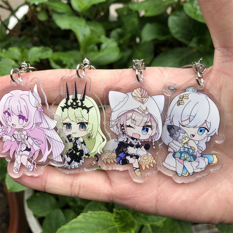 

Honkai Impact Elysia Pardofelis Kiana Kaslana Fu Hua Keychain Cosplay Accessories Anime Game Backpack Pendant Prop Badge Gift