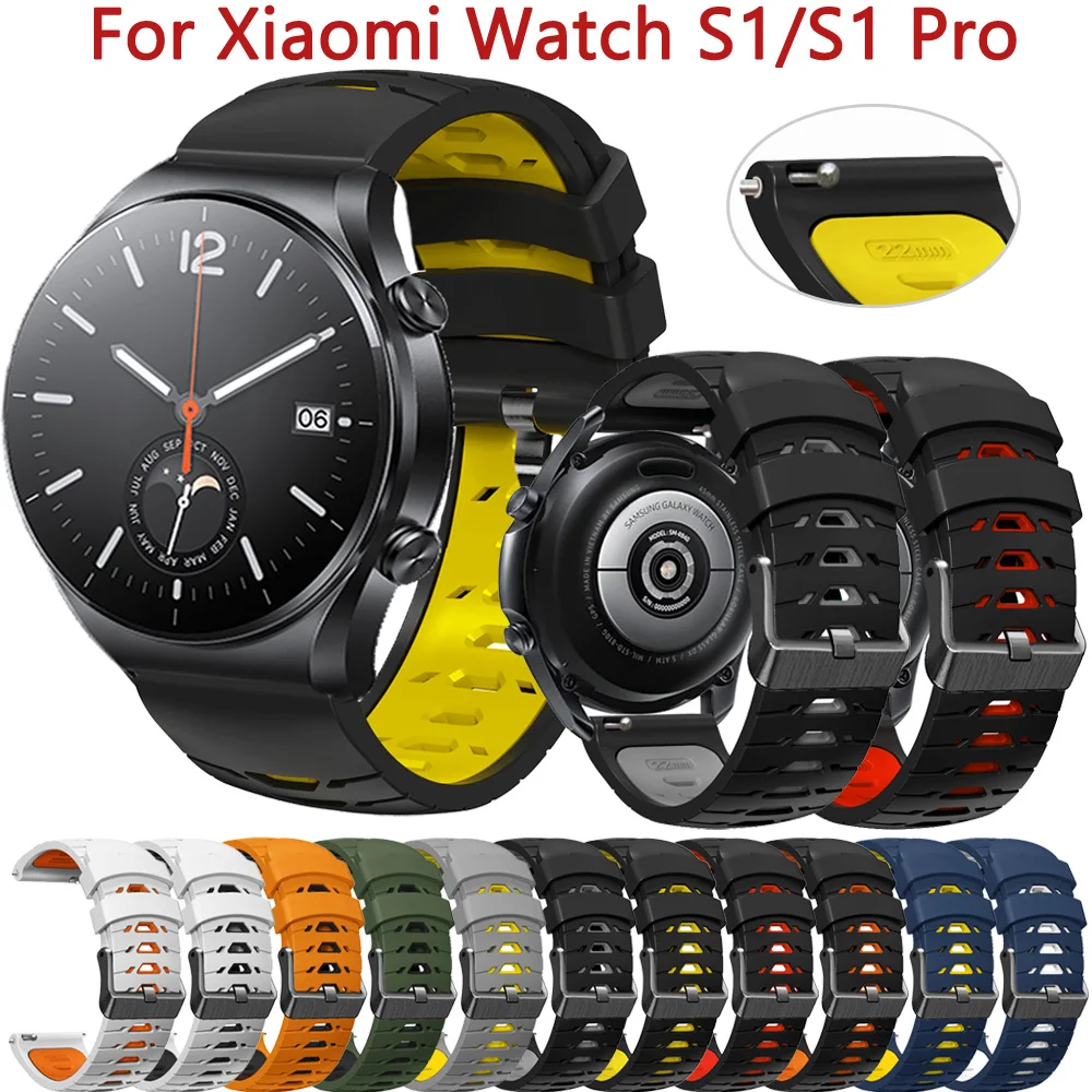 

Ремешок силиконовый для Xiaomi Watch Color 2 MI Watch S1 Pro Active, 22 мм