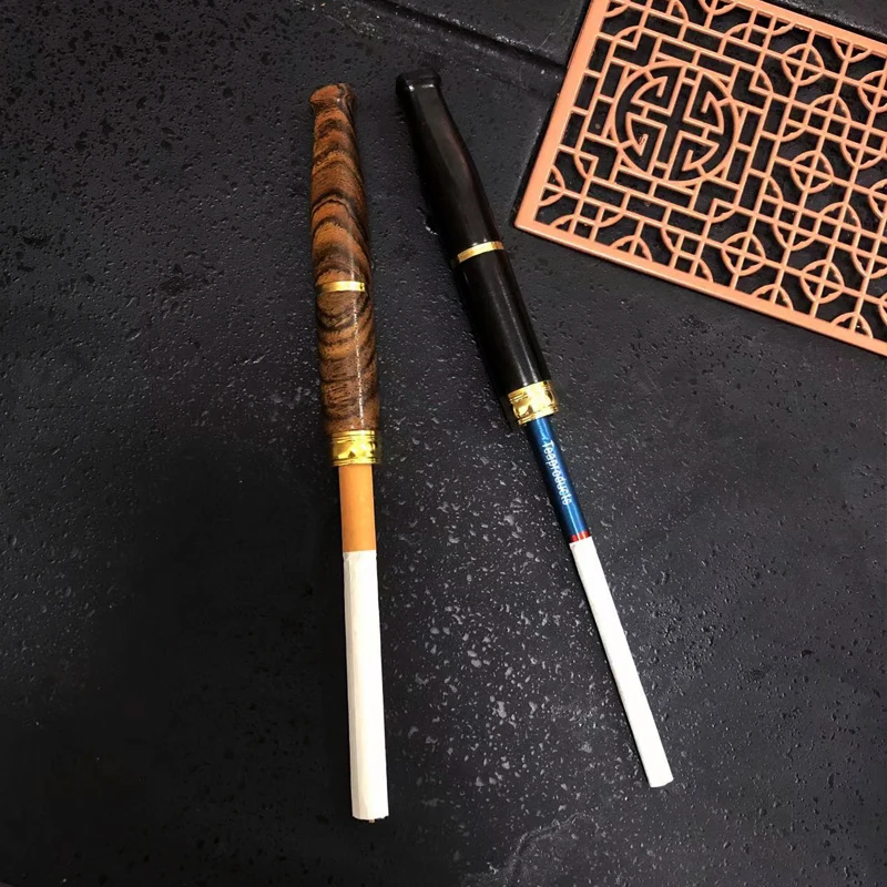 

Wooden Creative personal Cigarette filter Remove to Clean Recyclable Reduce Tar Hookah Pipe Healthy Handmade Men original gifts