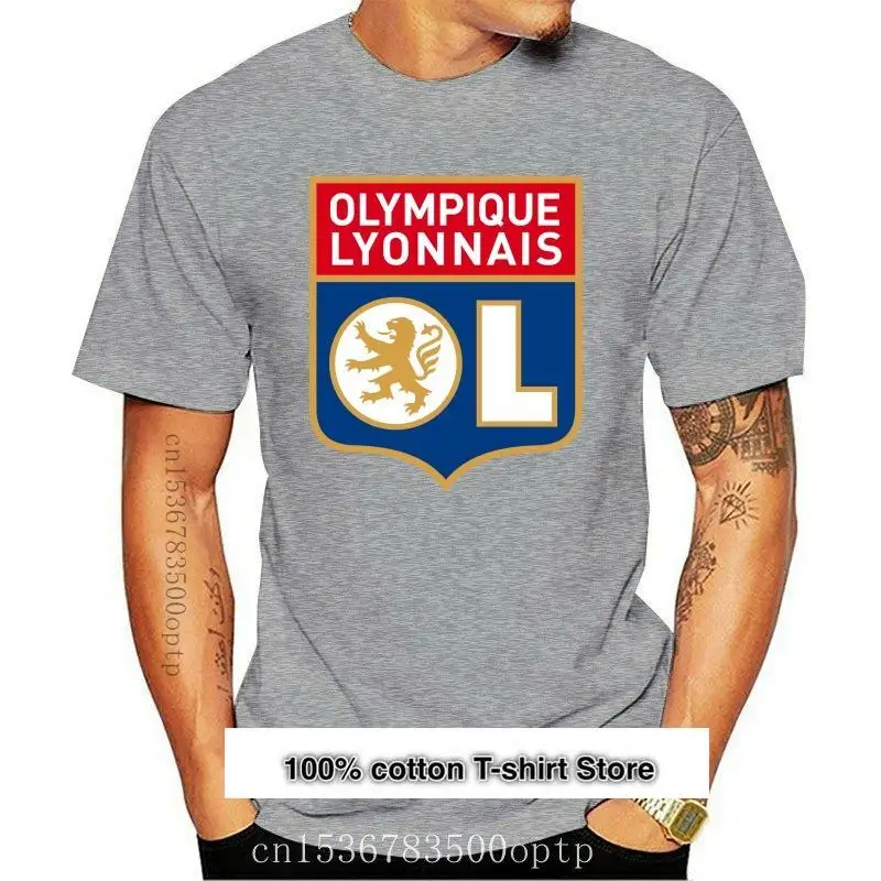 

Camiseta Olympique Lyonnais2021 для hombre, camisa informal de algodón, DIY